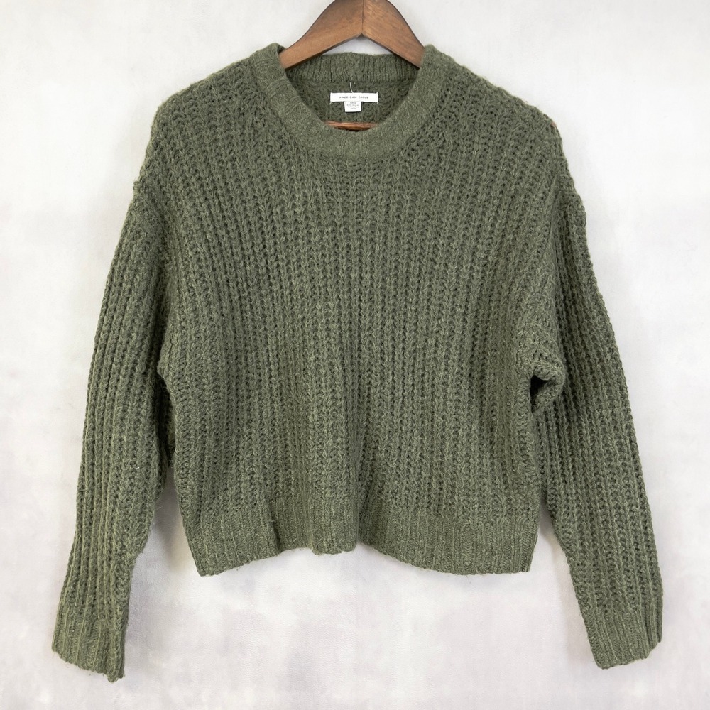 American Eagle Womens Chunky Sweater Size S Cottage‎ Forest Fairy Goblin Earthy